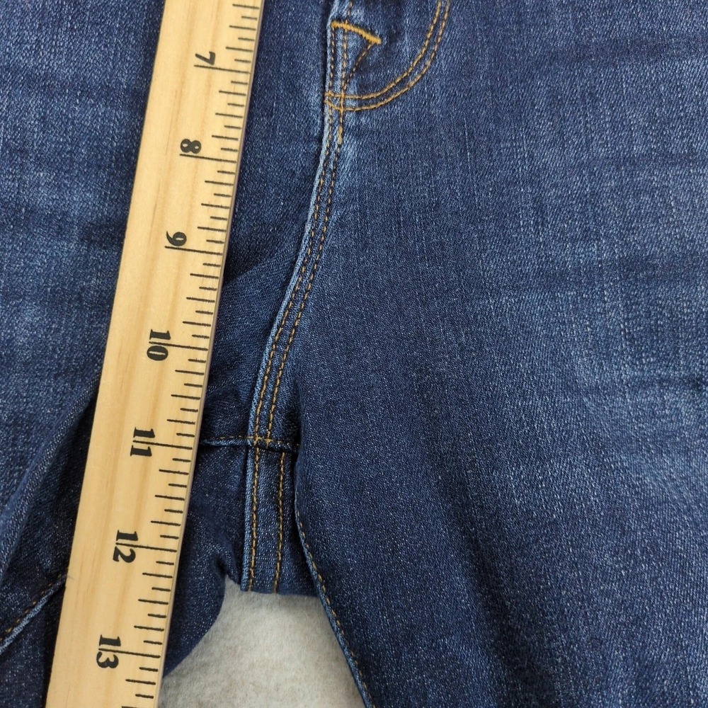 Good American Good Legs Crop Jeans Womens 8 29x27 Distressed Dark Wash Stretch - Picture 7 of 10
